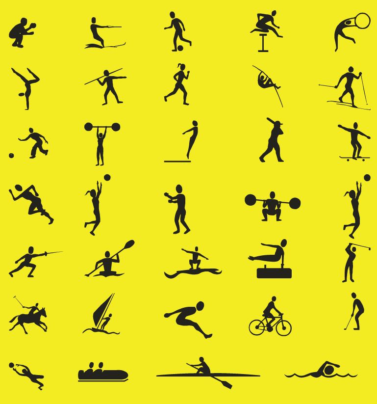 free vector Free Vector Sport Silhouettes Collection
